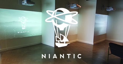 A photo of Niantic's office with the Niantic logo superimposed